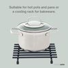 simplywire – Trivet – Heat Resistant – Kitchen Worktop Protector – Square - Black