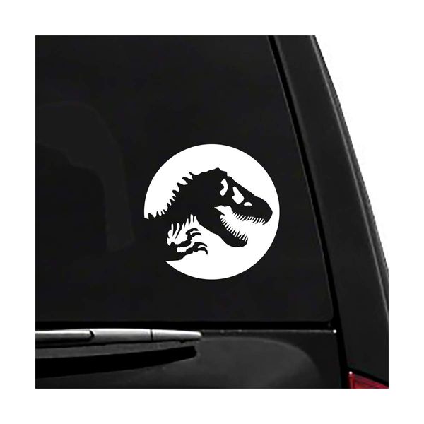 Jurassic T-rex White - Vinyl Vehicle Sticker