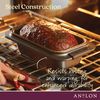 Anolon Advanced Nonstick Bakeware Meatloaf/Loaf Pan Set with Grips and Insert, 2 Piece, Gray