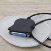OTOTEC 2Pcs USB to 25PIN DB25 Parallel Printer Cable Adapter 80cm for Printer Computer Black
