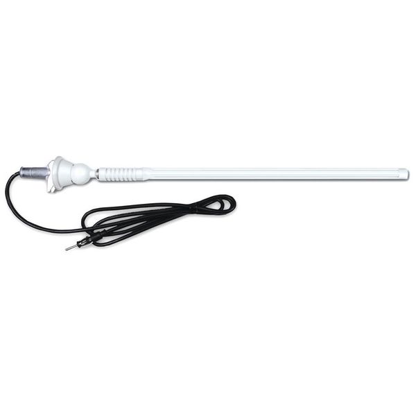 Enrock 20W White Flexible Rubber Mast Long Range Marine Boat Yacht AM/FM Radio Antenna