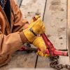 Large Grain Cowhide Work Gloves With Adjustable Wrist And Reinforced Palm Patch