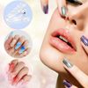 Samkos Nail Tips Clips, Nail Fixing Clips, Plastic, UV Gel Builder Tool, For Gel Nails, Transparent, Set of 10
