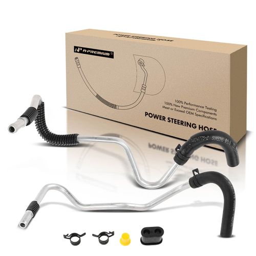 A-Premium Power Steering Return Line Hose Assembly Compatible with Nissan 350Z 2003-2007 V6 3.5L Cooler Tube 2-PC Set