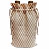Wine Bag - Entangled Cream and White Circle Pattern PS Creations