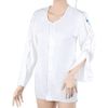 Plus Heart 74822 One-touch Underwear, For Dripling, Front Opening, 1 Piece, Unisex, SS, White, Self-Extraction Prevention, 100% Cotton