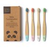 Wild & Stone Organic Baby Bamboo Toothbrush | Four Colours | Soft Fibre Bristles | 100% Biodegradable Handle | BPA Free | Vegan Eco Friendly Baby Toothbrushes