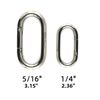 2.36"Heavy Duty Carabiner Clip Spring Snap Hooks Spring Clips 1/4 Inch(4 Pack)