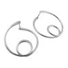 Large Front and Back 925 Sterling Silver Spiral Hoop Earrings