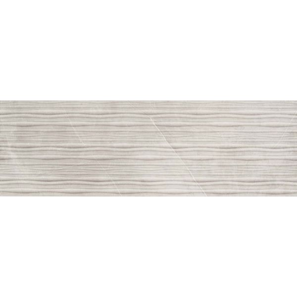 Lincoln Perla Grey Décor Ceramic Tiles | Wall Glossy Finish | Textured Tile | Cut Sample