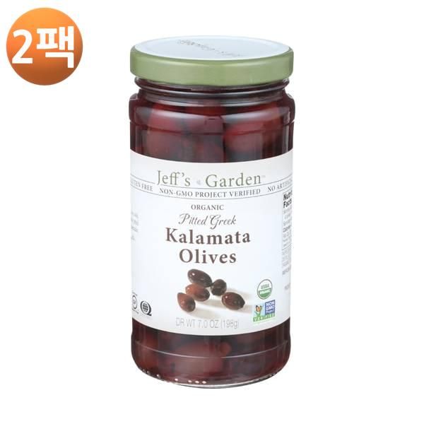 Jeff's Natural Organic Petered Greek Kalamata Olives 7 oz, 6 Pack