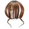 Priscilla Fluffy Hand Planted Whorl Bangs Nuance Curl Bangs Heat Resistant Gradient Daily Maroon