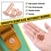 Mardatt 270Pcs Flat Head Copper Solid Rivets, Solid Copper Rivets Fasteners for Electrical Applications Purple Copper Tone