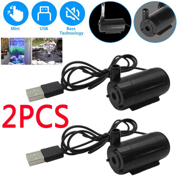 Water Pump Mini Mute Submersible USB 5V 1M Cable Garden Fountain Tool Fish Tank