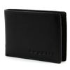 bugatti City Line RFID Coin Wallet with Flap 4CC Black, black, rfid wallet