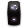 DRL - White - Laser Etched Toggle Switch 20A 12V - Vertical Rocker Switch 5-Pin DPST