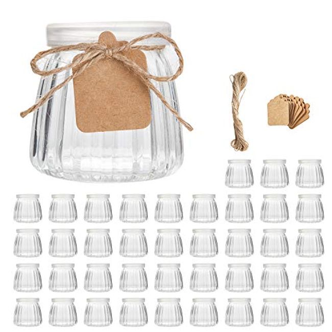 Glass Jars with Lids- for 4 OZ Mason Jar Spice Jars Honey Jars-40PACKS