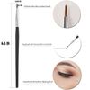 3 Pack Fine Angled Eyeliner Brushes Ultra Thin Slanted Flat Angle Cosmetic Tool