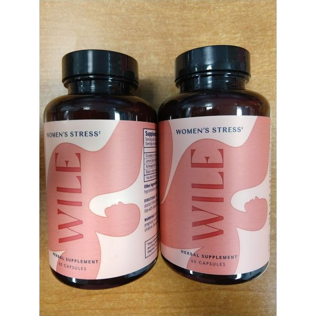 2 Bottles of 60: Wile WOMEN'S STRESS Relief Herbal Supplement 120 Total -  E2C