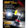 AUXBEAM H11 110W LED Headlight Bulbs Conversion Kit Low Beam 6500K Bright White