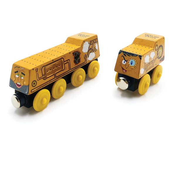 Zany Trains Series 1 - Wooden Train Set with Cargo - Compatible with All Wooden Train Sets - Wooden Train Cars (The Pesky Pests)