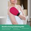 BiJun Exfoliating Glove, Moroccan Kessa Scrub Exfoliating Gloves,Deep Exfoliating Mitt Body Scrub,Premium Scrub Wash Mitt Body Skincare at Home Shower,Exfoliating Mitts for Dead Skin Remover (4 pack)