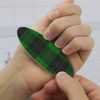 Plaid Green Gray Grey Pattern Double-Sided Oval Nail File Emery Board Set 4 Pack