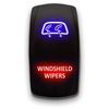 Windshield Wipers - Blue/Red - Laser Etched Toggle Switch 20A 12V - Vertical Rocker Switch 5-Pin DPST