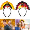 Dkomekii 4 Pack Thanksgiving Turkey Headbands