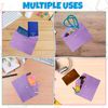 M1SS 60 Pcs A5 Purple Colour Plastic Wallets Folder Documents Files Holder with Press Stud Button Polypropylene Document Folder Clear Wallet Envelope for School, Office, Home