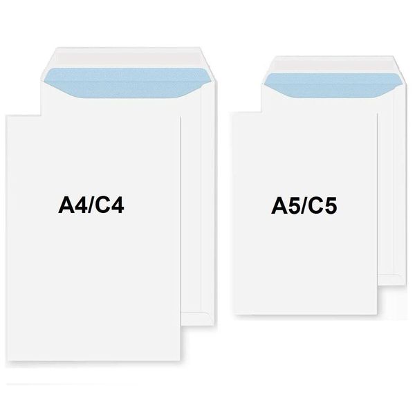 A5/C5 (162MM X 229MM) White Envelopes 90GSM | Plain Posting Documents Self Seal Pocket Envelopes (50)