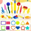 Dough Tool Kit,15 Pcs Basic Dough Play Tools Starter Set for Kids with Cutters,Roller,Rolling Pins,Scissors,Plastic Knife
