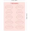 BRAWNA [ 2023 Upgrated Version ] 5 Pck Lip Blush Practice Skin for PMU machine - Double Sided - Microblading Supplies - PMU kit - PMU Practice Skin to Practice Lip Tattoo