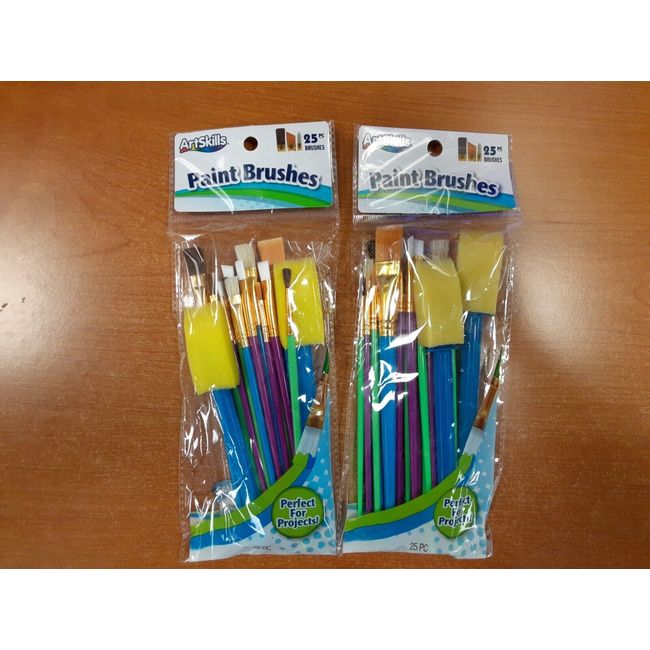2 Pack: Artskills Paint Brushes, 25 pcs.    -   E6B
