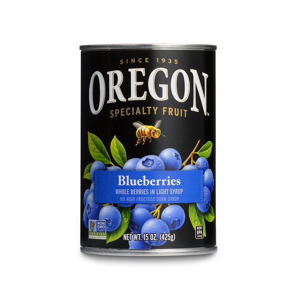 Oregon Fruit Blueberries in Light Syrup, 15-Ounce Cans (Pack of 8)