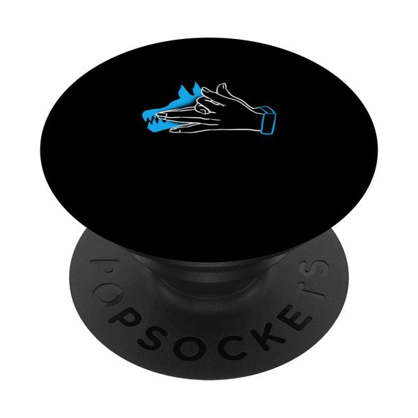 Blue Feed The Wolf Within Blue Graphic PopSockets Adhesive PopGrip