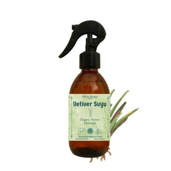 Organik Vetiver Suyu -%100 Doğal Hidrosol, 250ml