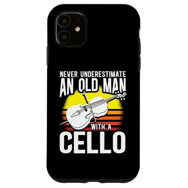 iPhone 11 Funny Music An Old Man With A Cello Cellist Case