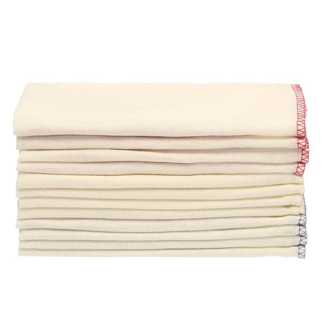 MUJI 38968887 Fallen Wata Mixed Dish Towels, Set of 12, With Collar,