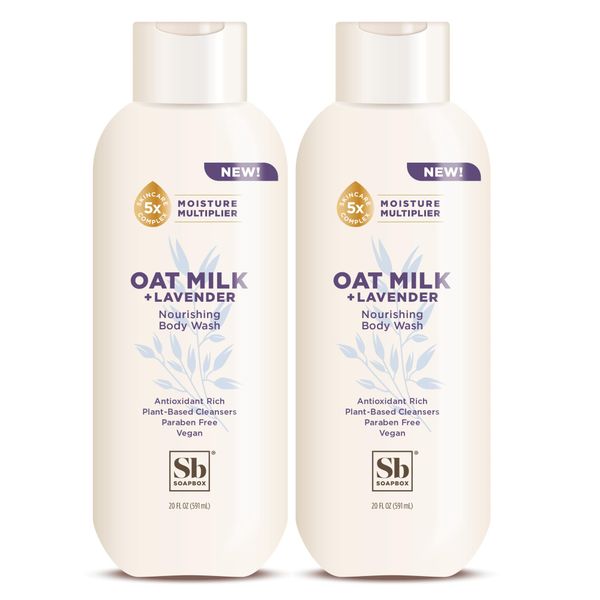 Soapbox Oatmilk & Lavender Body Wash 20oz Duo Pack