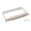 TOILET ROLL HOLDER WHITE WITH WHITE ROLLER AND SCREWS