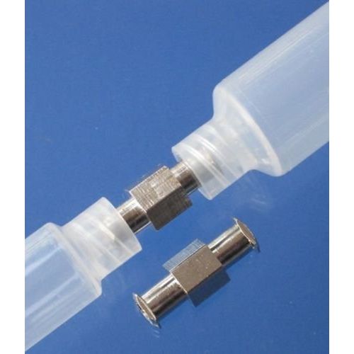 Luer Lock Adapter Coupler Female to Female Fittings Nickel Plated Brass (2 Units)