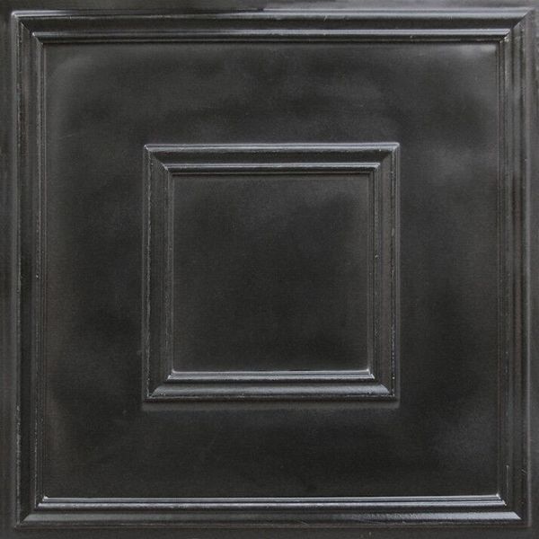 Black PVC Faux Tin Ceiling Tile #208