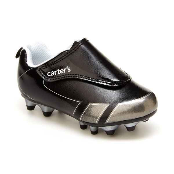 carter's Boy's Fica Sport Cleat, Black, 9 Toddler