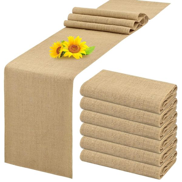 5 NATURAL Burlap Jute Hessian Table Runner Rustic Wedding Event Home Decoration