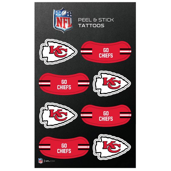 Rico Industries NFL Kansas City Chiefs Peel and Stick Tattoos Small