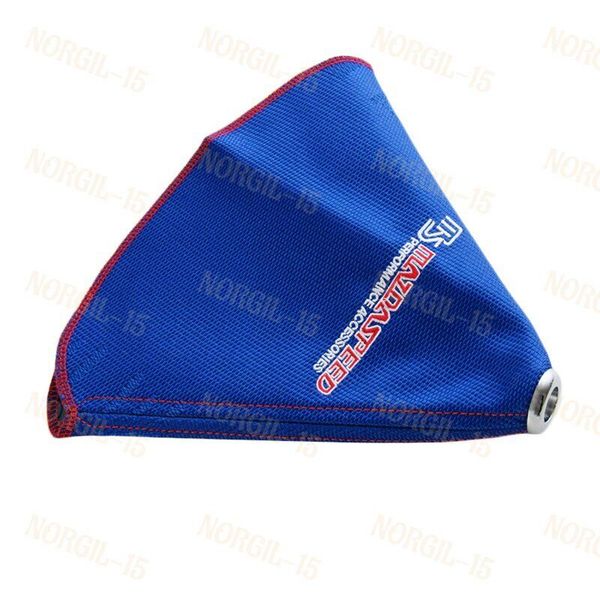 Shift Boot Cover Blue Racing Fabric Red Stitch For MT/AT Shift knob For Mazda