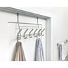 iDesign Door Double Rack with Towel Bar and Accessory Hooks-Satin Organizer
