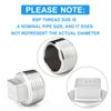ERGAOBOY 10 Pcs 1/2" BSP Male Outer Square Thread Socket Pipe 304 Stainless Steel Plug Fitting