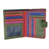 STARHIDE Womens RFID Blocking Compact Soft Leather Multi Coloured Purse 5535 (Green Multi)